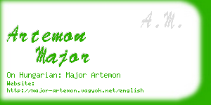 artemon major business card